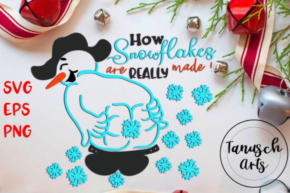 Christmas Cowboy Snowman SVG for Graphics & Crafts