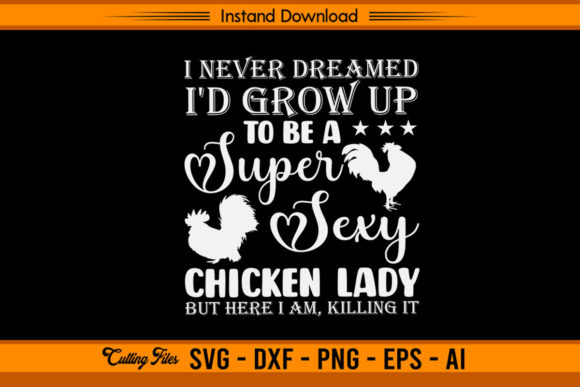 Funny Chicken Lady: A Graphic Design Asset for Crafts and Branding