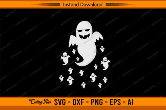 Funny Halloween Ghost Graphics for Crafts & Branding