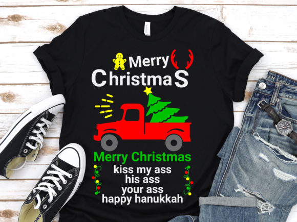 Merry Christmas Happy Hanukkah Graphics for Crafts and Branding