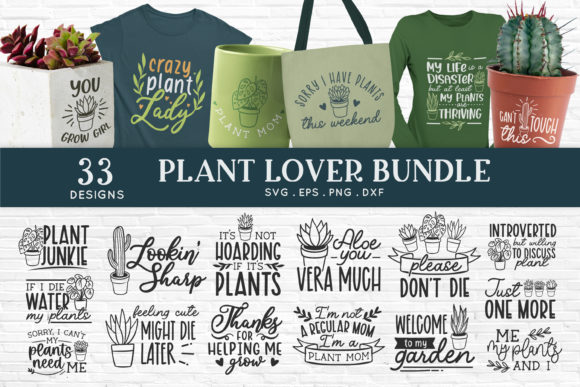Plant Lover Svg Bundle - Funny Plant Mom Graphics