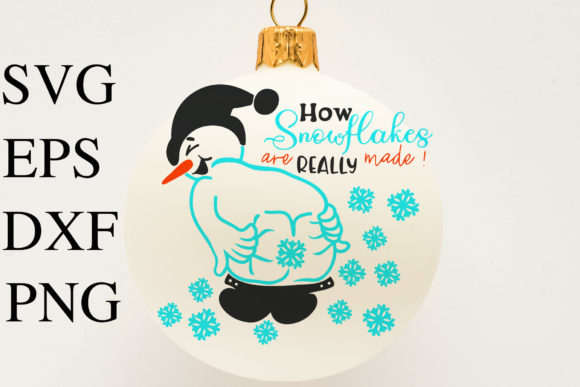 Snowflake Maker SVG Farting Snowman: Graphics for Crafts & Content