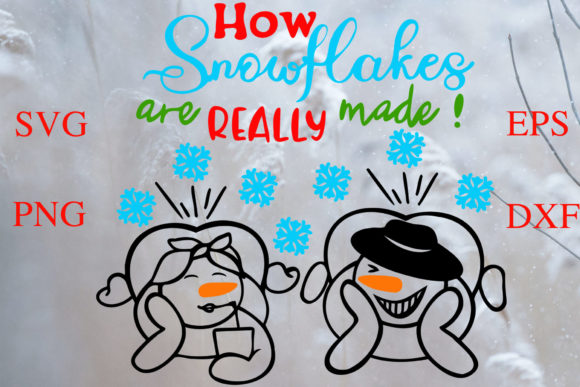 Snowman Couple SVG Snowflakes Business for Graphics and Crafts