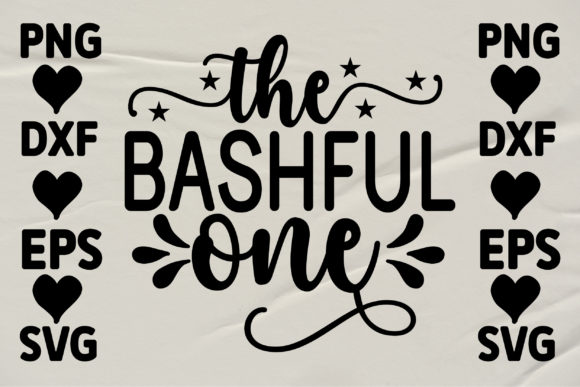 The Bashful One Graphics for Crafts and Handmade Design